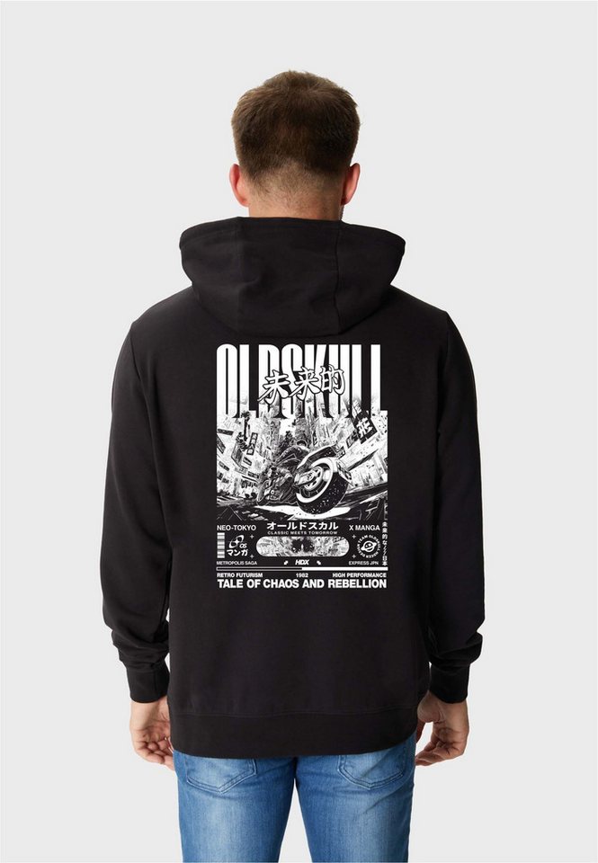 Oldskull Kapuzensweatshirt ASIAN FUTURISM RIDER (1-tlg) mit angesagtem Backprint von Oldskull