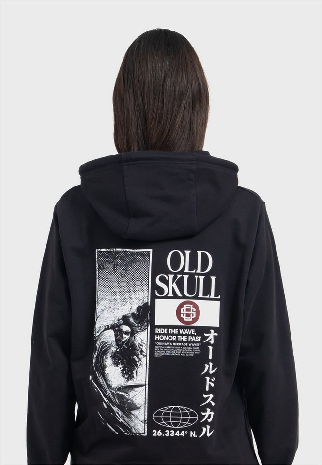 Oldskull Kapuzensweatshirt Asian Lotus Surf Logo Graphic Traditionelles fernöstliches Motiv von Oldskull