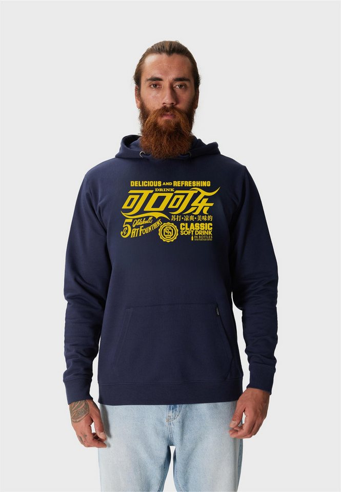 Oldskull Kapuzensweatshirt RETRO REFRESHING TYPOGRAPHY GRAPHIC im zeitlosen Design mit Vintage-Motiv von Oldskull