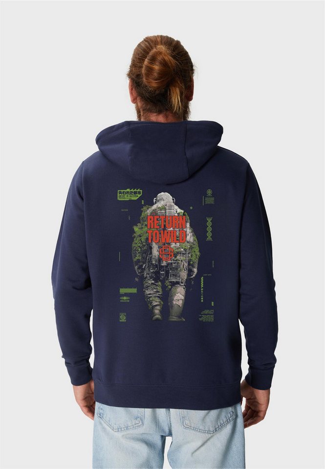 Oldskull Kapuzensweatshirt Wrldvibe Urban Jungle Graphic mit coolem Rückenprint von Oldskull