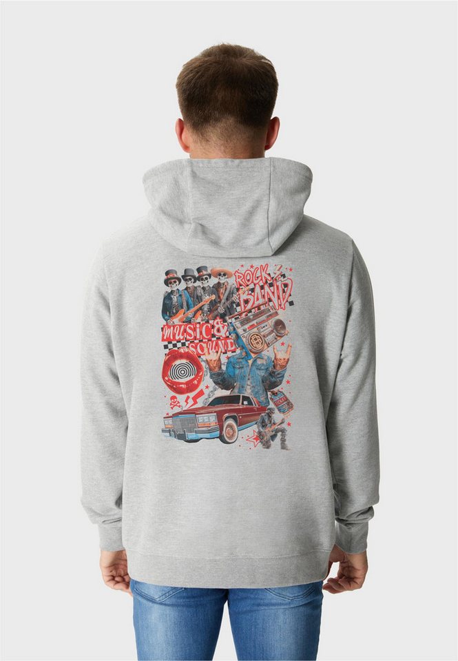 Oldskull Kapuzensweatshirt Xtreme Retro Rock Skull Graphic mit Vintage-Vibe in modernem Look von Oldskull