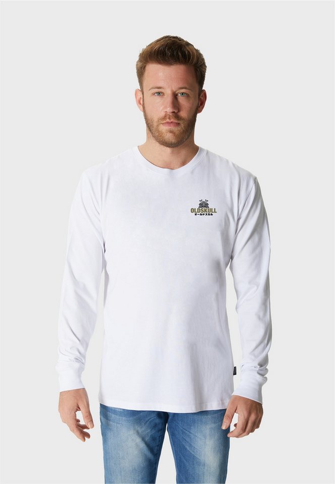 Oldskull Langarmshirt Basic Osk Samurai (1-tlg) mit kleinem Logoprint von Oldskull
