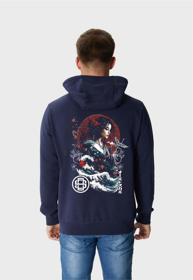 Oldskull Sweatjacke Asian Blossom Queen Logo Graphic mit fernöstlichem Motivprint von Oldskull