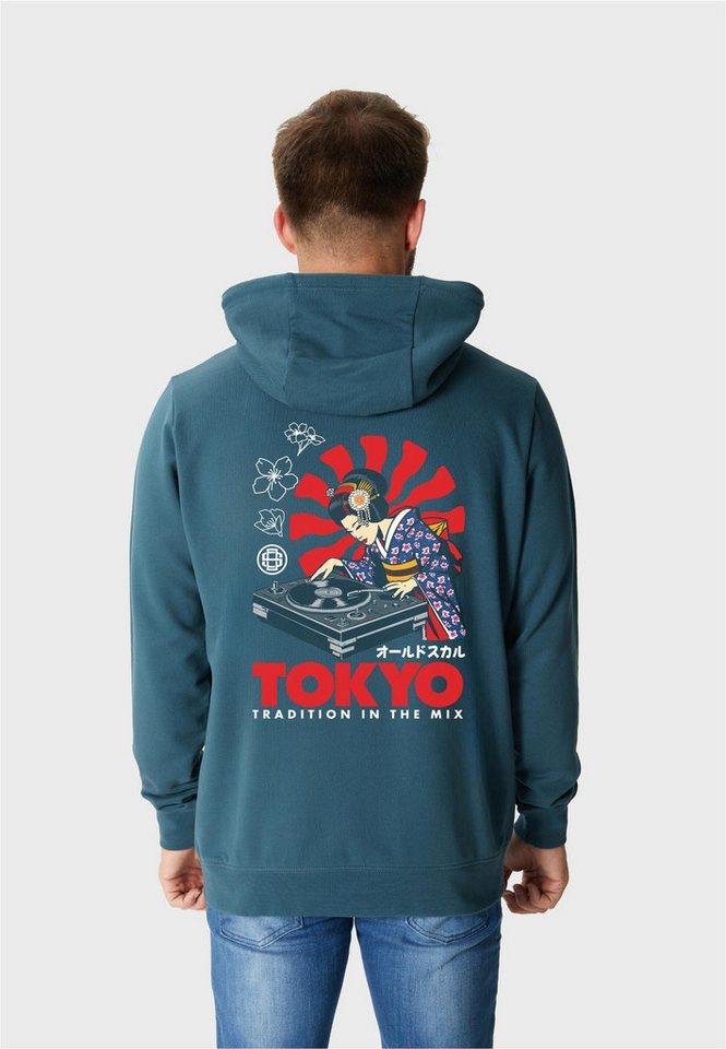 Oldskull Sweatjacke Asian Neon DJane Logo Graphic mit fernöstlichem Motivprint von Oldskull