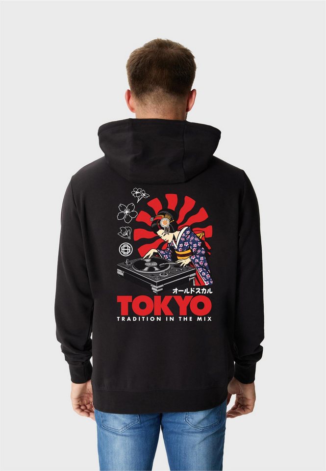 Oldskull Sweatjacke Asian Neon DJane Logo Graphic mit fernöstlichem Motivprint von Oldskull