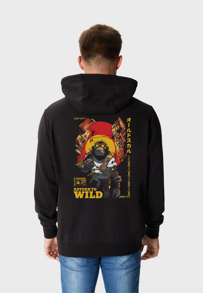Oldskull Sweatjacke Wrldvibe Return to Wild Graphic mit coolem Rückenprint von Oldskull