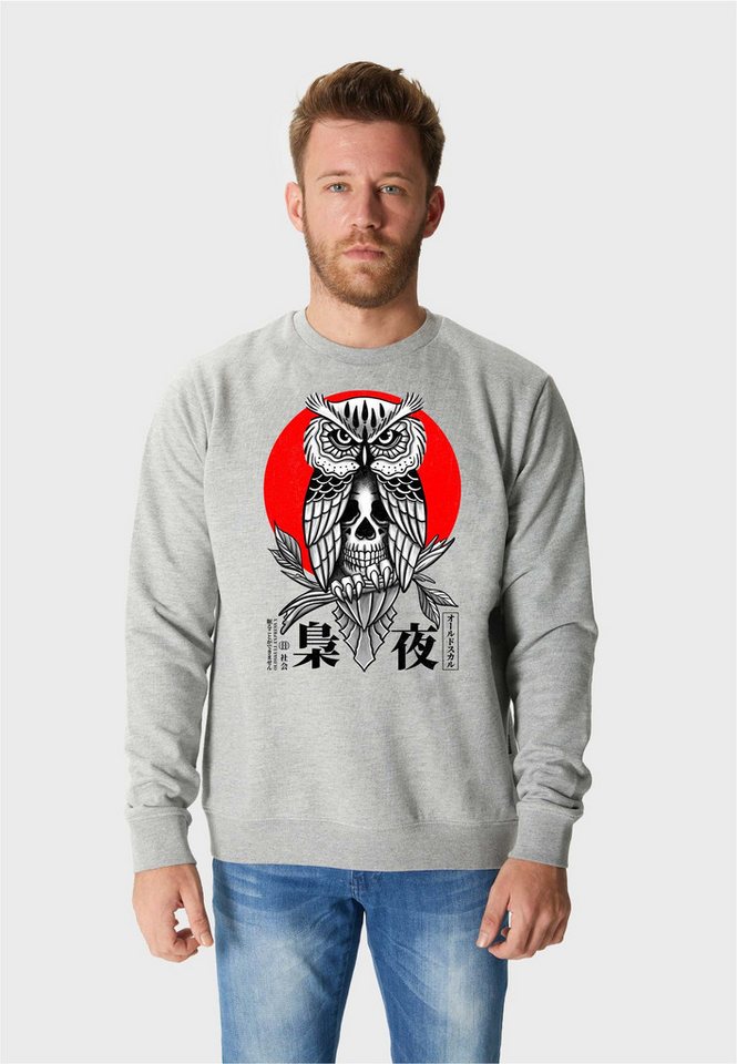 Oldskull Sweatshirt ASIAN SECRET OWL SKULL (1-tlg) mit angesagtem Eulen-Print von Oldskull