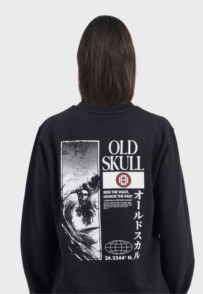 Oldskull Sweatshirt Asian Lotus Surf Logo Graphic Traditionelles fernöstliches Motiv von Oldskull