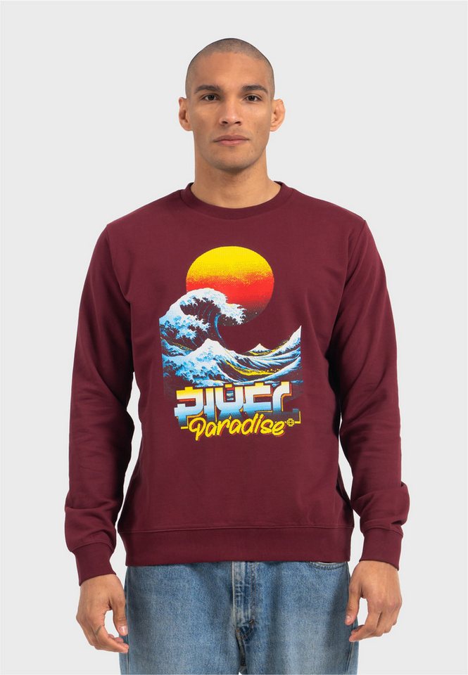 Oldskull Sweatshirt Retro Pixel Wave Logo Graphic im zeitlosen Retro-Design mit Vintage-Print von Oldskull