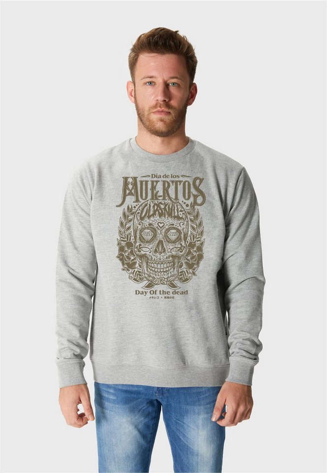 Oldskull Sweatshirt WRLDVIBE DAY OF THE DEAD SKULL GRAPHIC mit coolem Frontprint von Oldskull