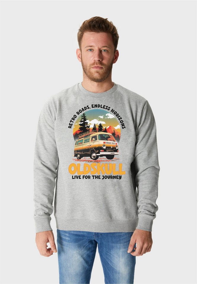 Oldskull Sweatshirt Wrldvibe Adventure Van Logo Graphic mit coolem Frontprint von Oldskull