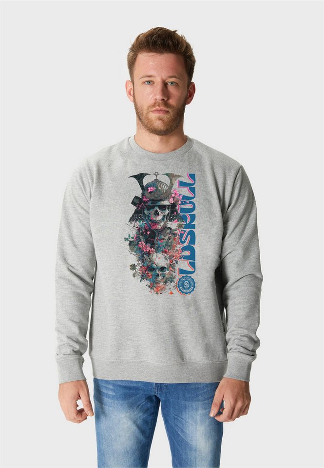 Oldskull Sweatshirt Xtreme Samurai Skull Logo Graphic mit auffälligem Totenkopf-Print von Oldskull