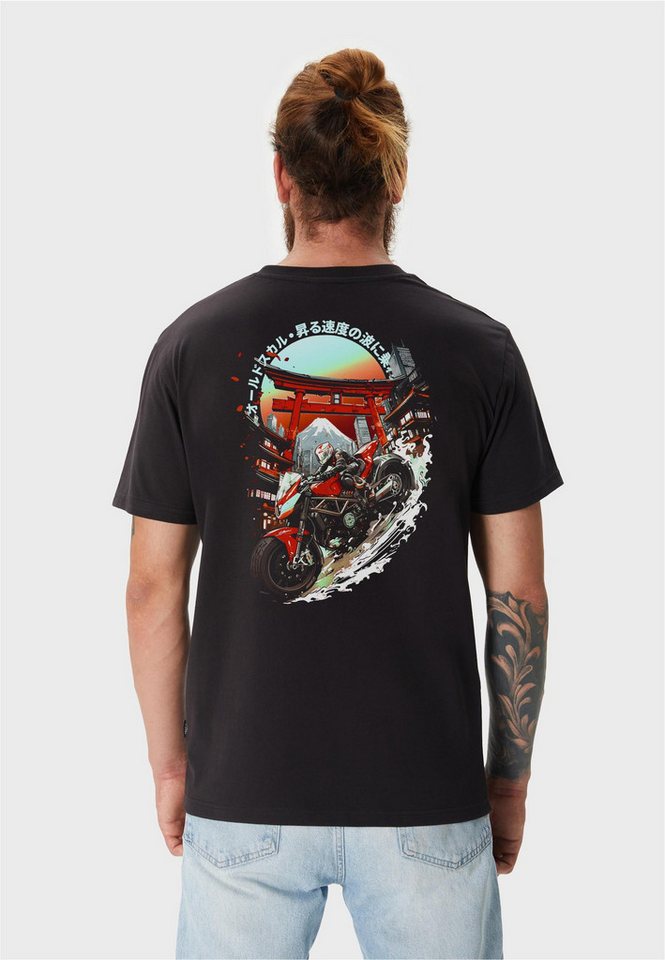 Oldskull T-Shirt Asian Fuji Rider Street Racer Graphic mit fernöstlichem Motivprint von Oldskull
