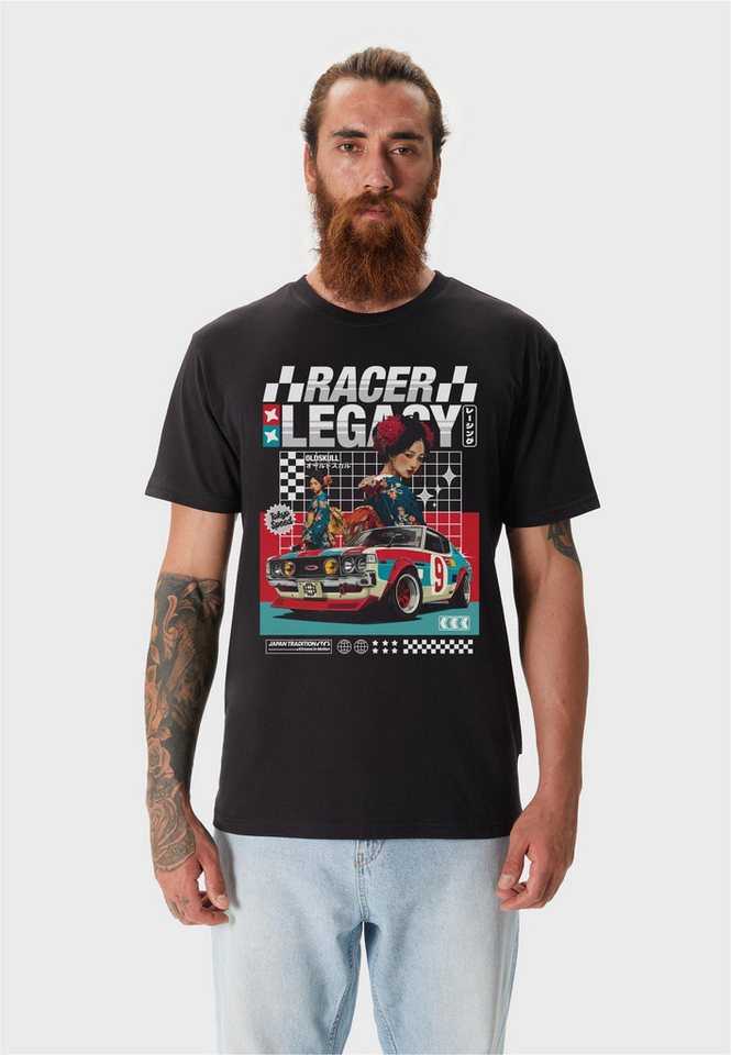 Oldskull T-Shirt Asian Kimono Racing Club Graphic mit fernöstlichem Motivprint von Oldskull