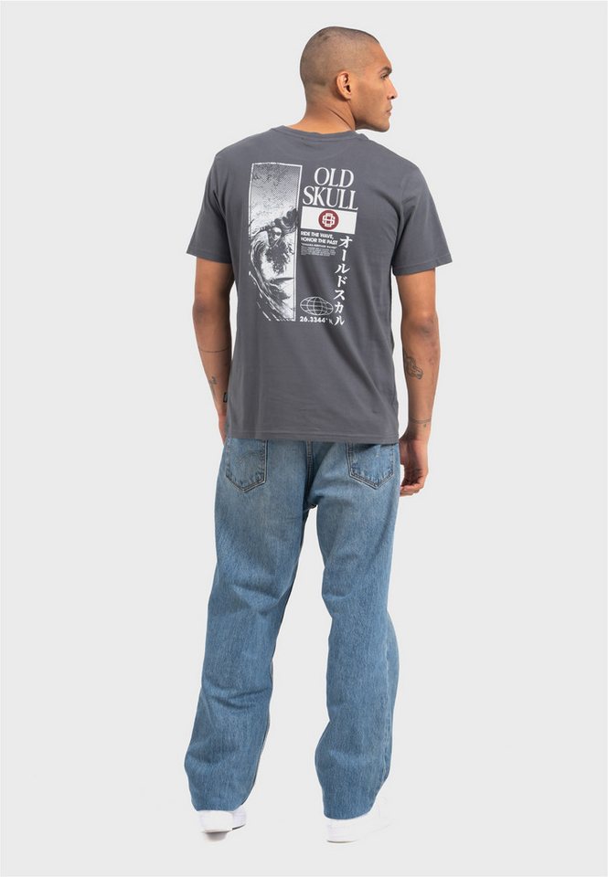 Oldskull T-Shirt Asian Lotus Surf Logo Graphic Traditionelles fernöstliches Motiv von Oldskull