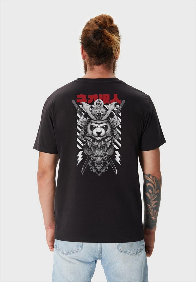Oldskull T-Shirt Asian Panda Samurai Warrior Graphic mit fernöstlichem Motiv von Oldskull