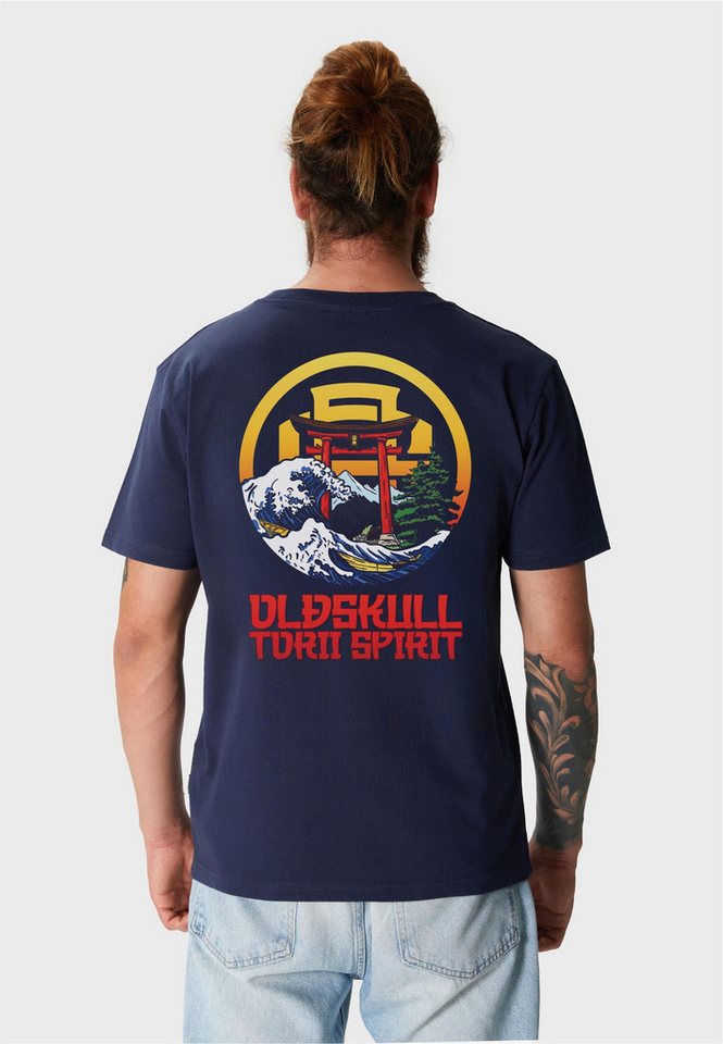 Oldskull T-Shirt Asian Torii Gate Sacred Wave Graphic mit fernöstlichem Motivprint von Oldskull