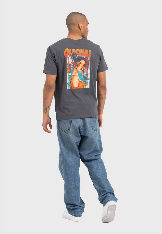 Oldskull T-Shirt Retro Pixel Lady Logo im zeitlosen Design mit Retro-Motiv von Oldskull