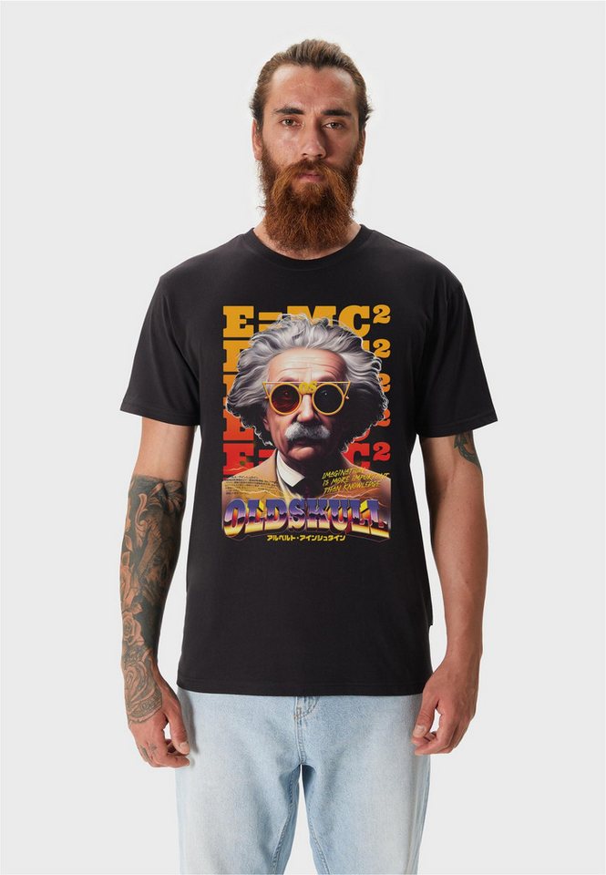 Oldskull T-Shirt Wrldvibe Einstein Graphic mit coolem Frontprint von Oldskull