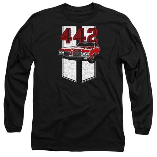 Oldsmobile Unisex 442 Long Sleeve, Black T-Shirt, Schwarz, M Oldsmobile Unisex 442 Long Sleeve, Black T-Shirt, Schwarz, M von Oldsmobile