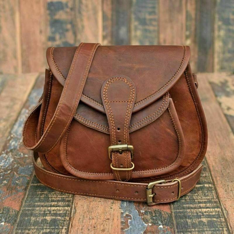 Umhängetasche Unisex Zigen Leder Laptoptasche Messenger Laptop Damen Vintage Quist Bag Handmade von Olebirkenwald
