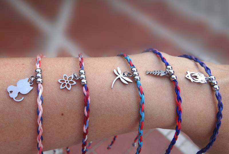 Makramee-Fußkettchen.einfaches Und Farbenfrohes Minimal Paw-Armband.hundegeschenke.freundschaftsarmbänder Strandkleidung.anpassbares von OlgaMacrame