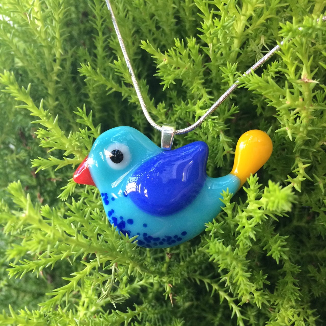 Blauer Vogel Anhänger, Glas Blauer Schmuck, Sommer Halskette, Geschenk Für Sie, Blaue Fusing Schmuck Blauer Vogel Anhänger, Glas Blauer Schmuck, Sommer Halskette, Geschenk Für Sie, Blaue Fusing Schmuck von OlgaTuretskaArtGlass