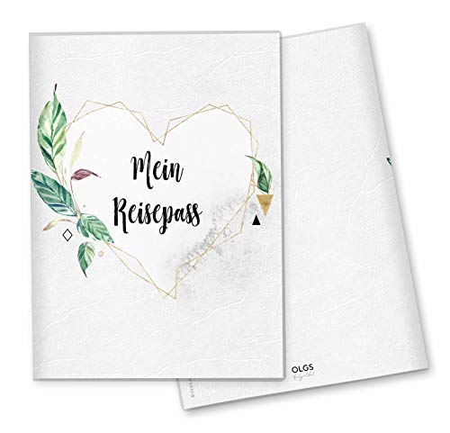 Olgs Reisepasshülle Tropical Green, Ausweishülle Schutzhülle für Dokumente & Reisepass ohne Personalisierung von Olgs