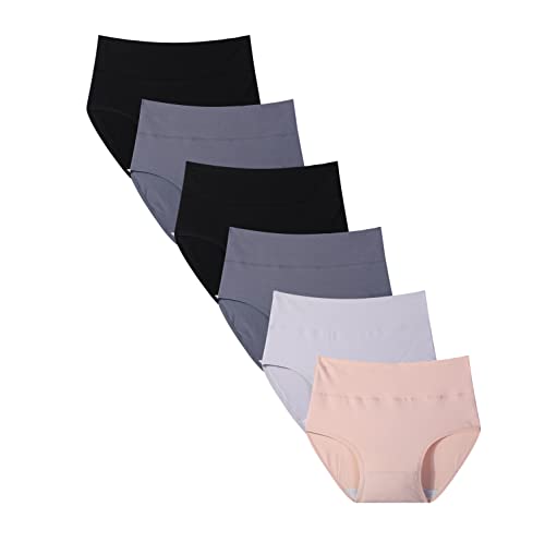 Oliaekd Unterhosen Damen Stretch Baumwolle Hohe Taille Slips Weich Unterwäsche Panties 6er Pack Oliaekd Unterhosen Damen Stretch Baumwolle Hohe Taille Slips Weich Unterwäsche Panties 6er Pack von Oliaekd