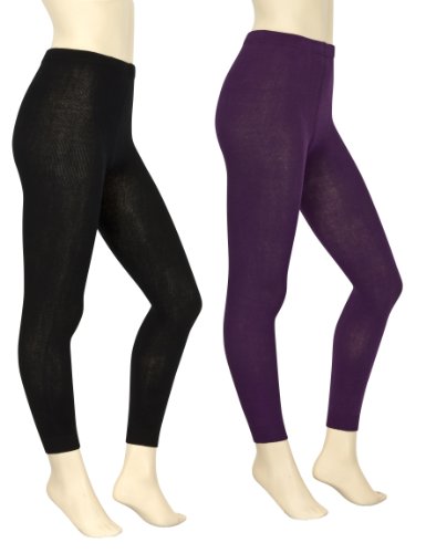Olibia Hochwertige Strickleggings im 2er-Set in schwarz und Beere von Olibia