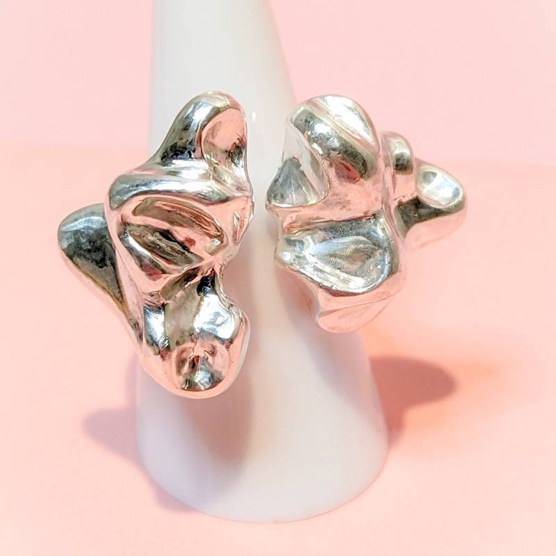 Silber Statement Ring, Chunky Doppelring Massiv, 925Er Unikat Ring Für Männer Und Frauen, Unisex Silber Statement Ring, Chunky Doppelring Massiv, 925Er Unikat Ring Für Männer Und Frauen, Unisex von OlieSchmuck