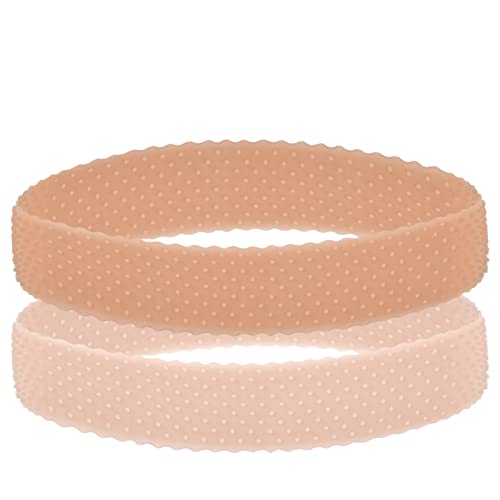 2 Stück Rutschfeste Perückengriff Stirnband Elastisches Haarband für Perücke aus Silikon Verstellbare Perückenfixierung Haarbandgreifer Stirnband Wig Grip für Damen Mädchen, Hellbraun + Dunkelbraun von Olinner