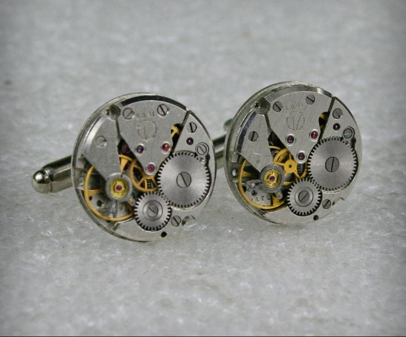 Sale...uhrwerk Manschettenknöpfe, Steampunk Manschettenknöpfe. Schmuck. Vintage Uhrwerk Manschettenknöpfe von Olisava