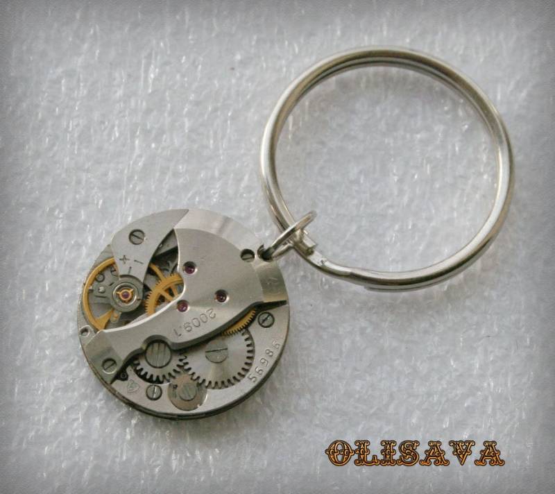 Uhrwerk Steampunk Schlüsselanhänger , Schlüsselbund Uhrwerk Steampunk Schlüsselanhänger , Schlüsselbund von Olisava