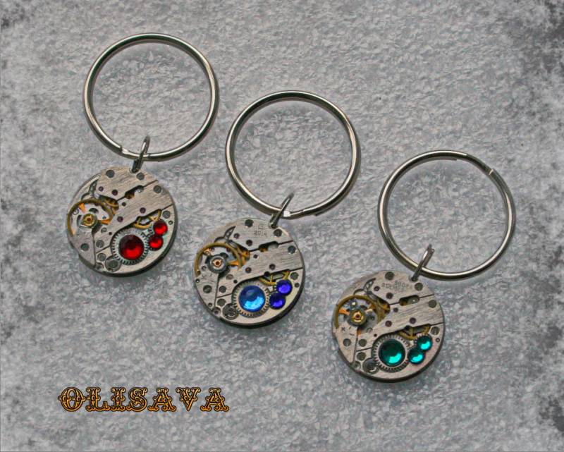 Uhrwerk Steampunk Schlüsselanhänger , Vintage Uhrwerk Steampunk Schlüsselanhänger , Vintage von Olisava