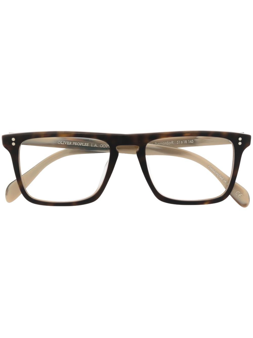 Oliver Peoples Eckige Bernardo Brille - Braun von Oliver Peoples