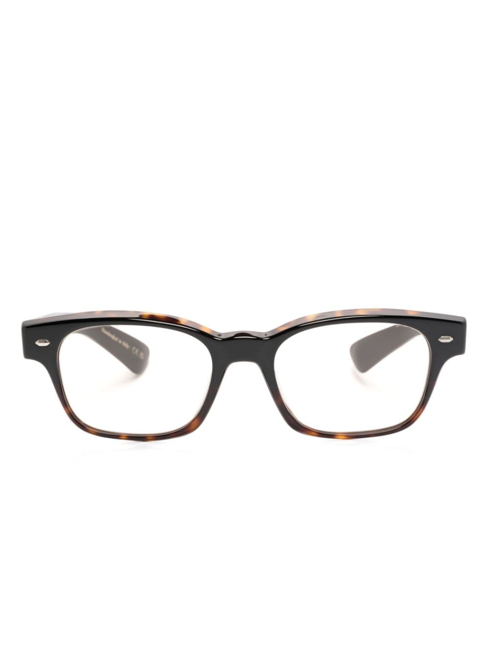 Oliver Peoples Eckige Brille in Schildpattoptik - Schwarz von Oliver Peoples