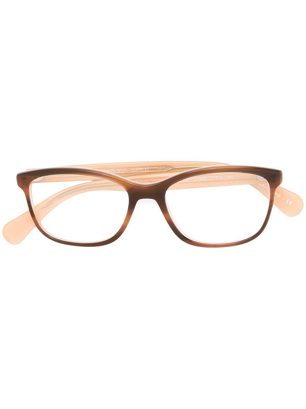 Oliver Peoples 'Follies' Brille in Schildpattoptik - Braun von Oliver Peoples