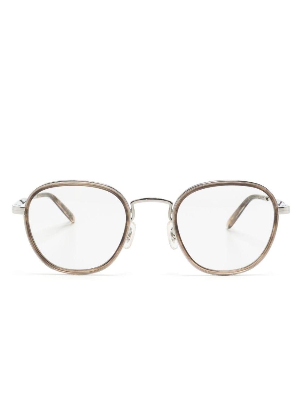 Oliver Peoples Lilletto-R Brille mit rundem Gestell - Metallic von Oliver Peoples