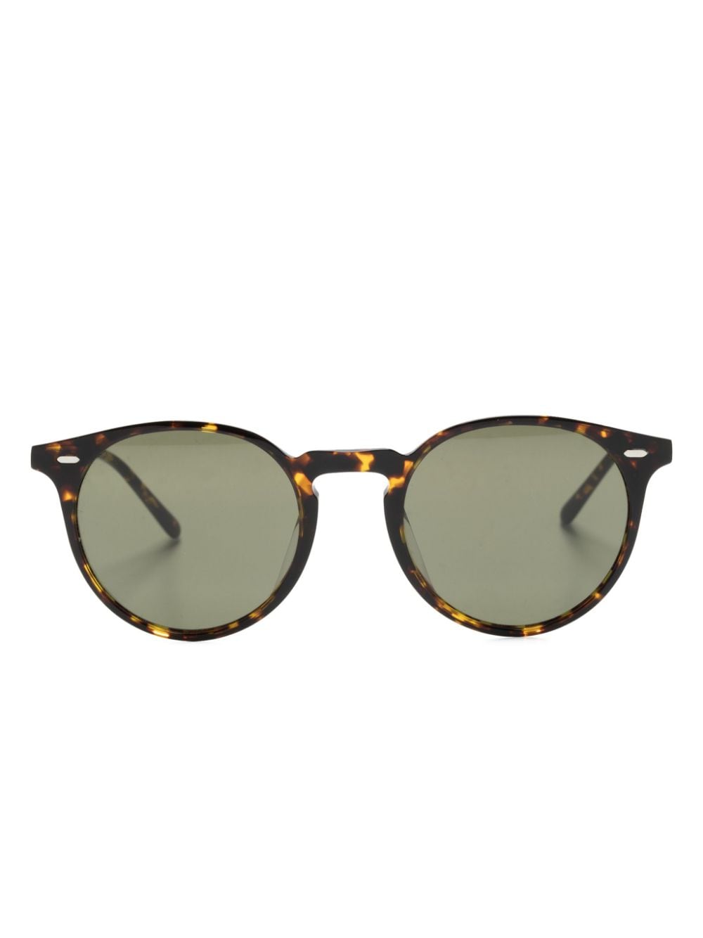 Oliver Peoples N.02 Sonnenbrille mit rundem Gestell - Braun von Oliver Peoples