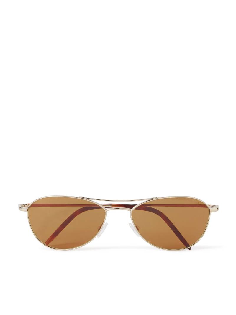 Oliver Peoples - Roger Federer R-14 Aviator-Style Gold-Tone Sunglasses - Men - Gold von Oliver Peoples