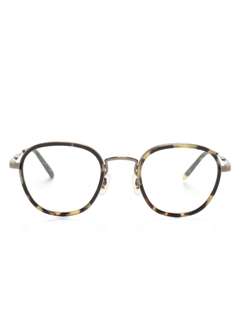 Oliver Peoples Runde Brille in Schildpattoptik - Gold von Oliver Peoples