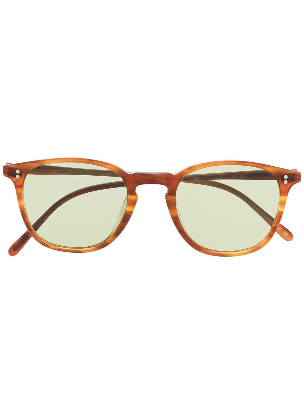 Oliver Peoples Runde Sonnenbrille in Schildpattoptik - Braun von Oliver Peoples