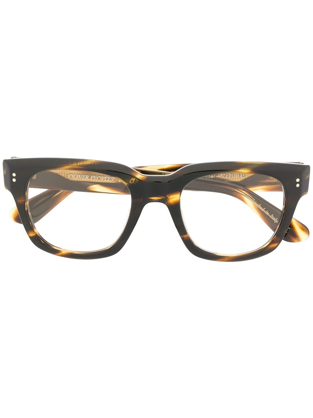 Oliver Peoples Eckige 'Shiller' Brille - Braun von Oliver Peoples