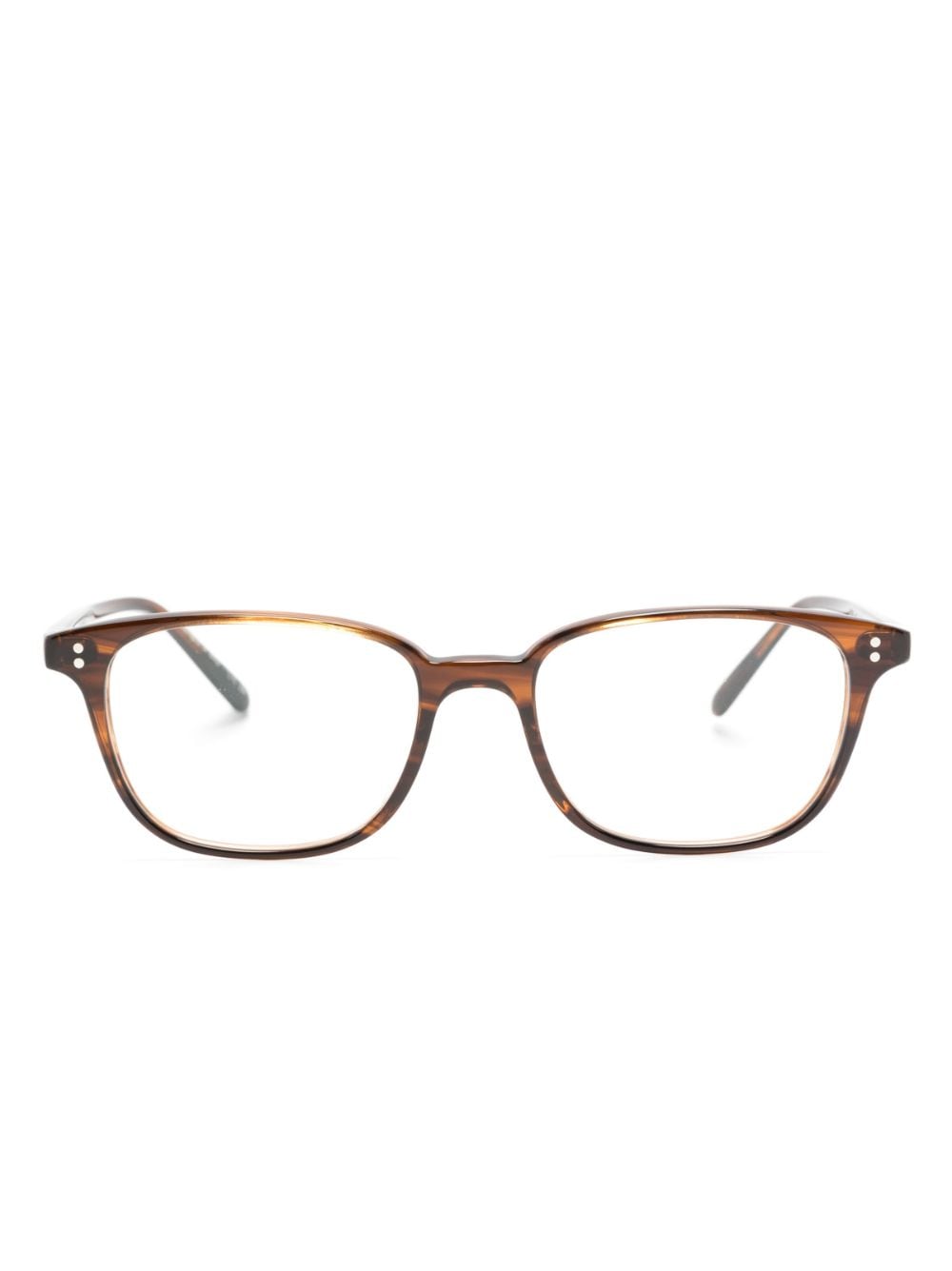 Oliver Peoples Brille mit eckigem Gestell - Braun von Oliver Peoples