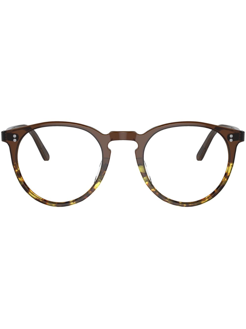 Oliver Peoples Brille mit rundem Gestell - Braun von Oliver Peoples