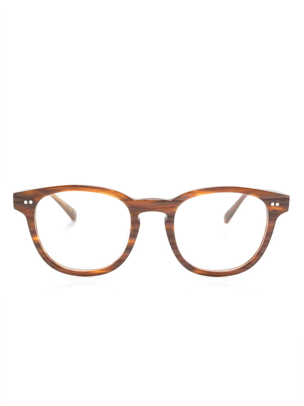 Oliver Peoples Brille mit rundem Gestell - Braun von Oliver Peoples