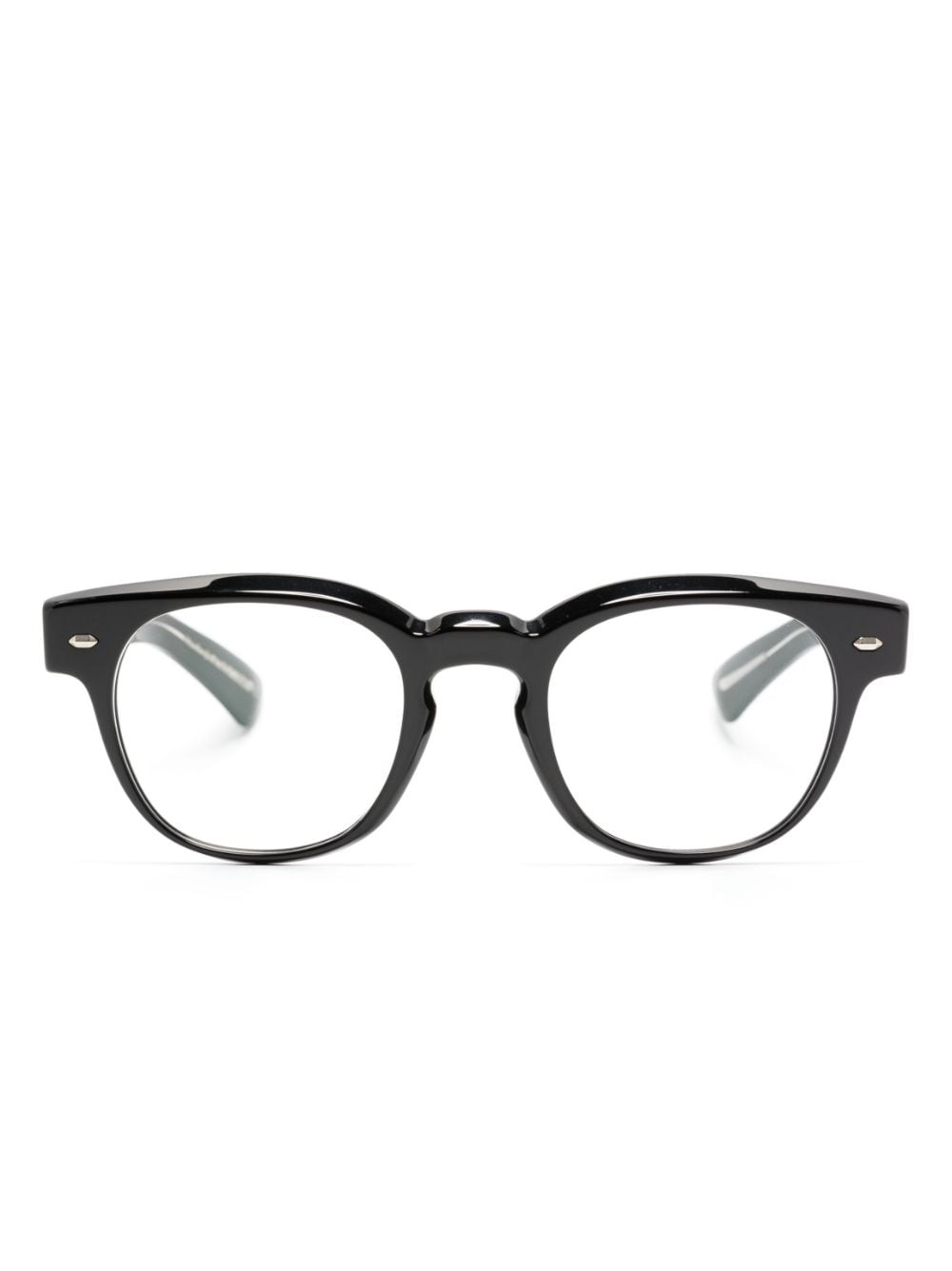 Oliver Peoples Brille mit rundem Gestell - Schwarz von Oliver Peoples