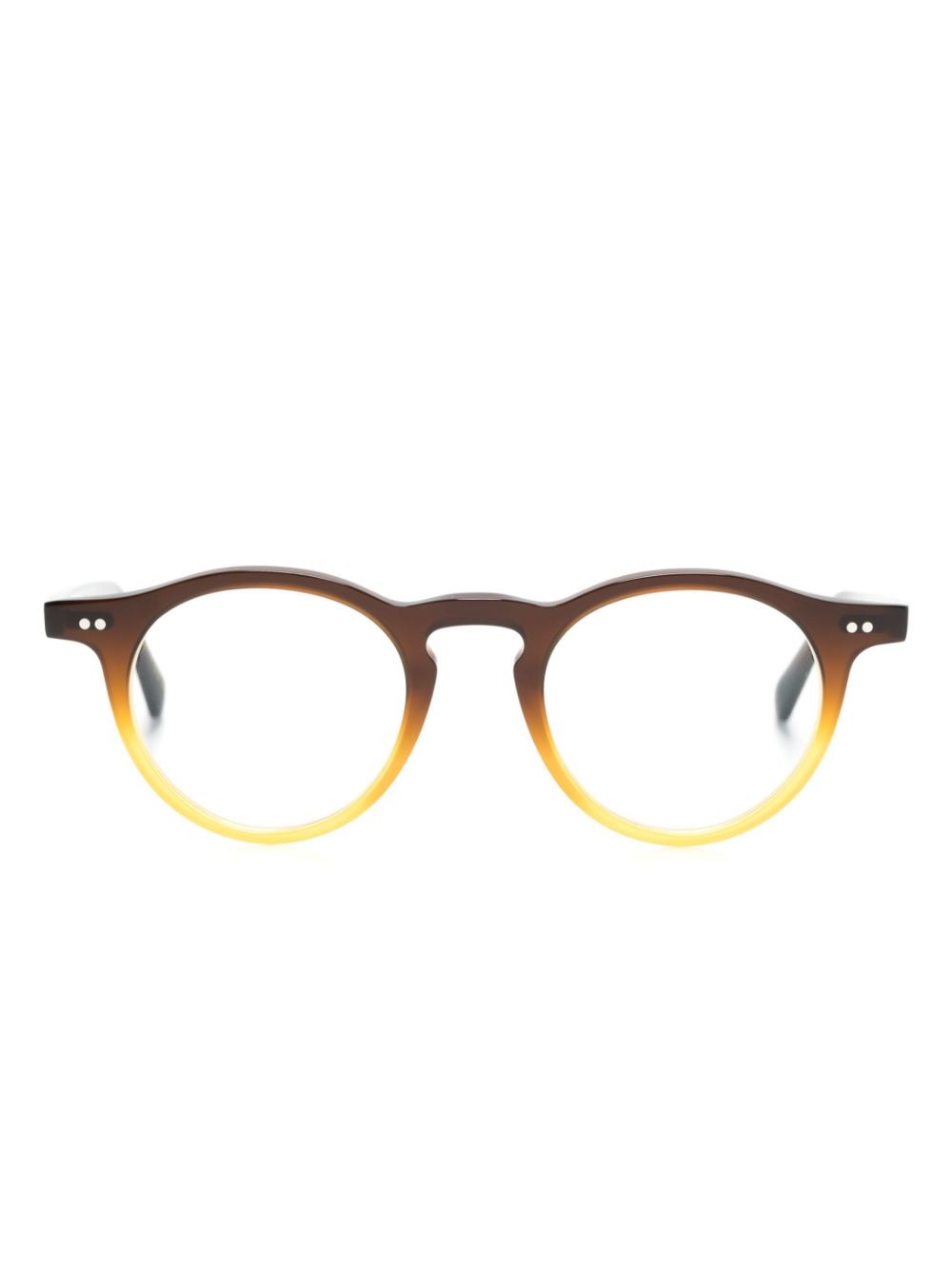 Oliver Peoples Brille mit rundem Gestell - Braun von Oliver Peoples