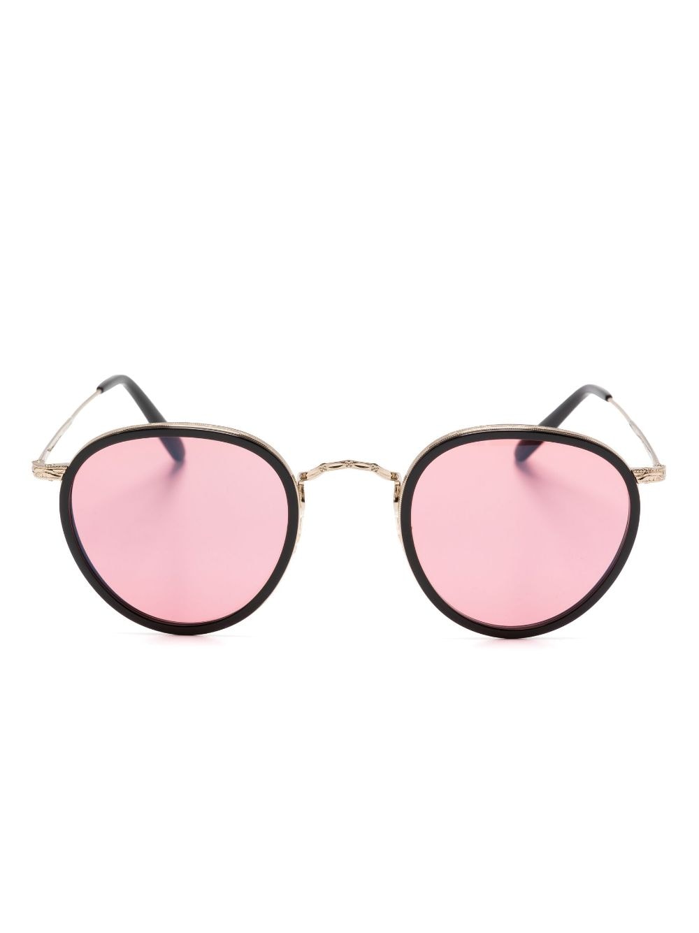 Oliver Peoples Sonnenbrille mit rundem Gestell - Schwarz von Oliver Peoples